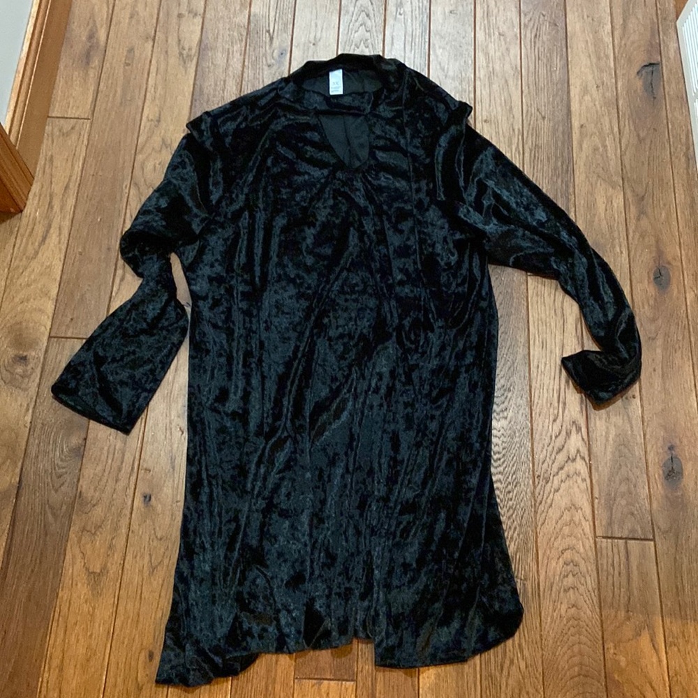 Womens black velvet dress